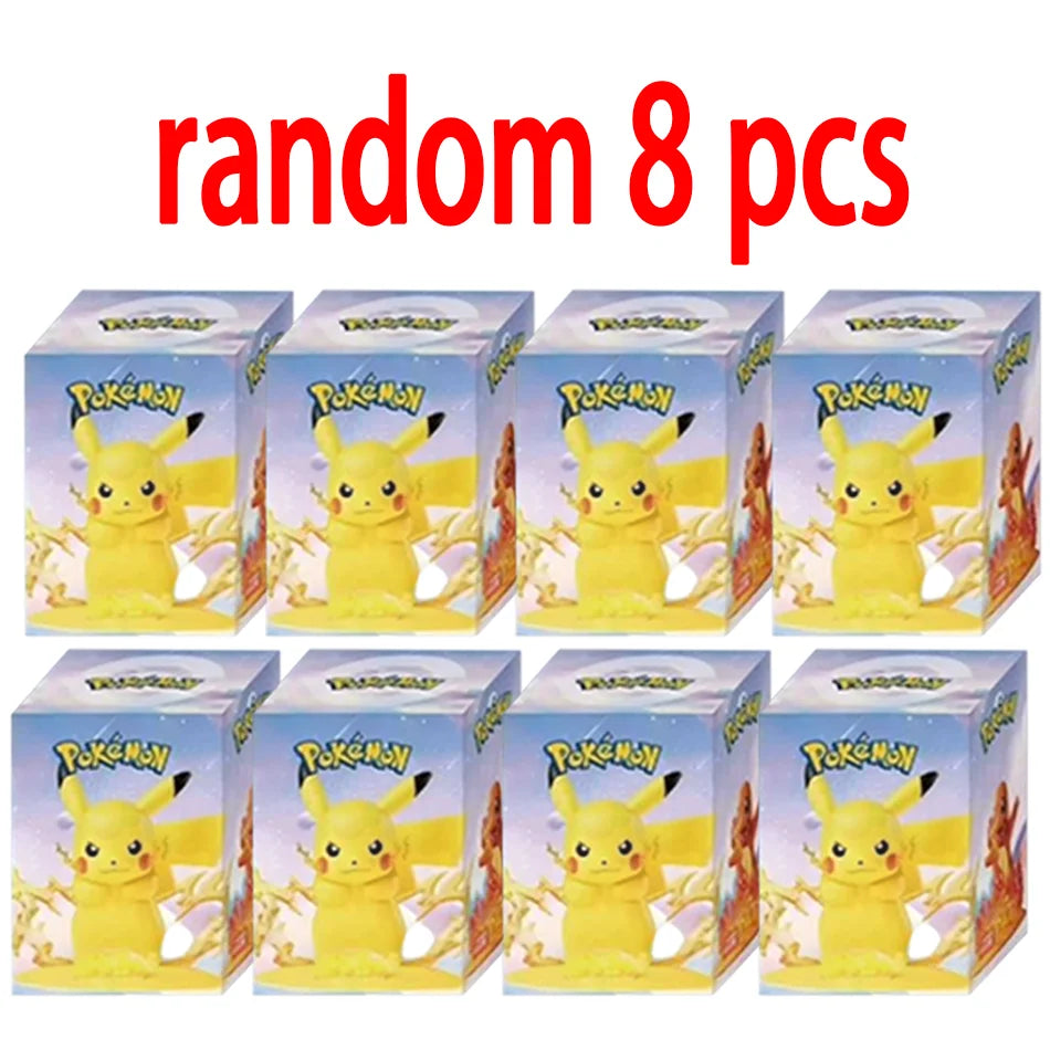 12 poupées d'action Pok é mon Pikachu, boîte aveugle, modèles Anime, décorations de bureau, jouets Pok é mon, cadeaux d'anniversaire pour enfants