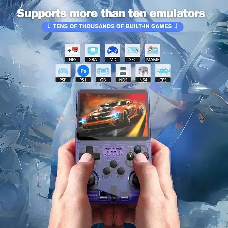 Console de Jeu Portable R36S avec Plus de 20000 Jeux, Émulateurs Rétro 64/128 Go, Écran IPS 3,5 Pouces – Vente en Gros