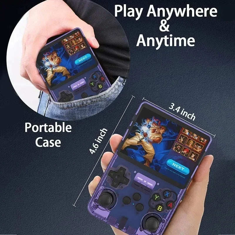 Console de Jeu Portable R36S avec Plus de 20000 Jeux, Émulateurs Rétro 64/128 Go, Écran IPS 3,5 Pouces – Vente en Gros