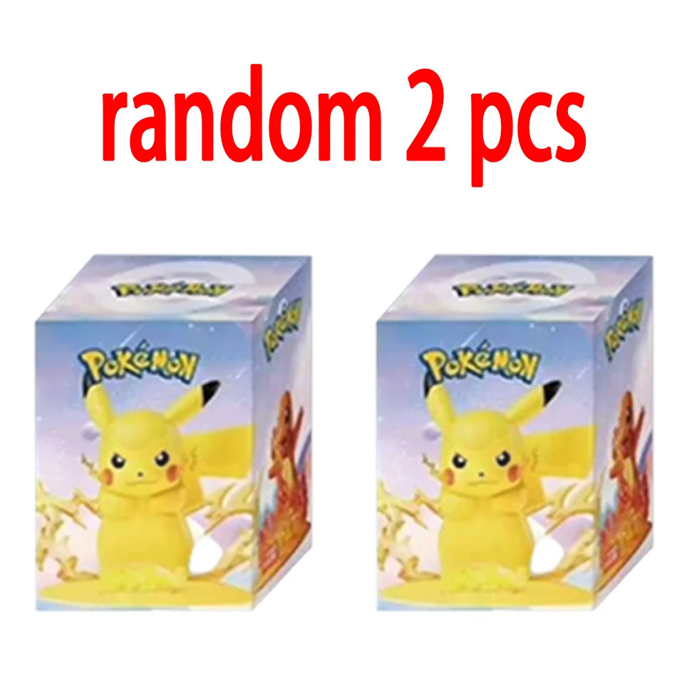 12 poupées d'action Pok é mon Pikachu, boîte aveugle, modèles Anime, décorations de bureau, jouets Pok é mon, cadeaux d'anniversaire pour enfants