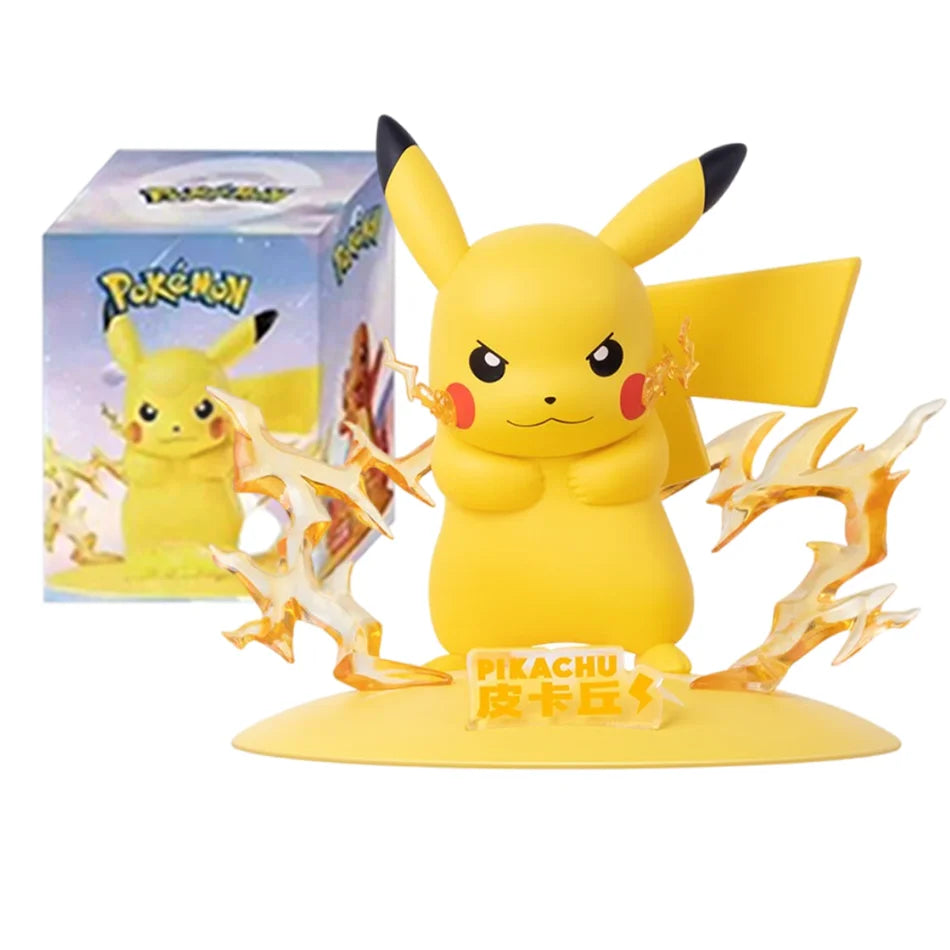 12 poupées d'action Pok é mon Pikachu, boîte aveugle, modèles Anime, décorations de bureau, jouets Pok é mon, cadeaux d'anniversaire pour enfants