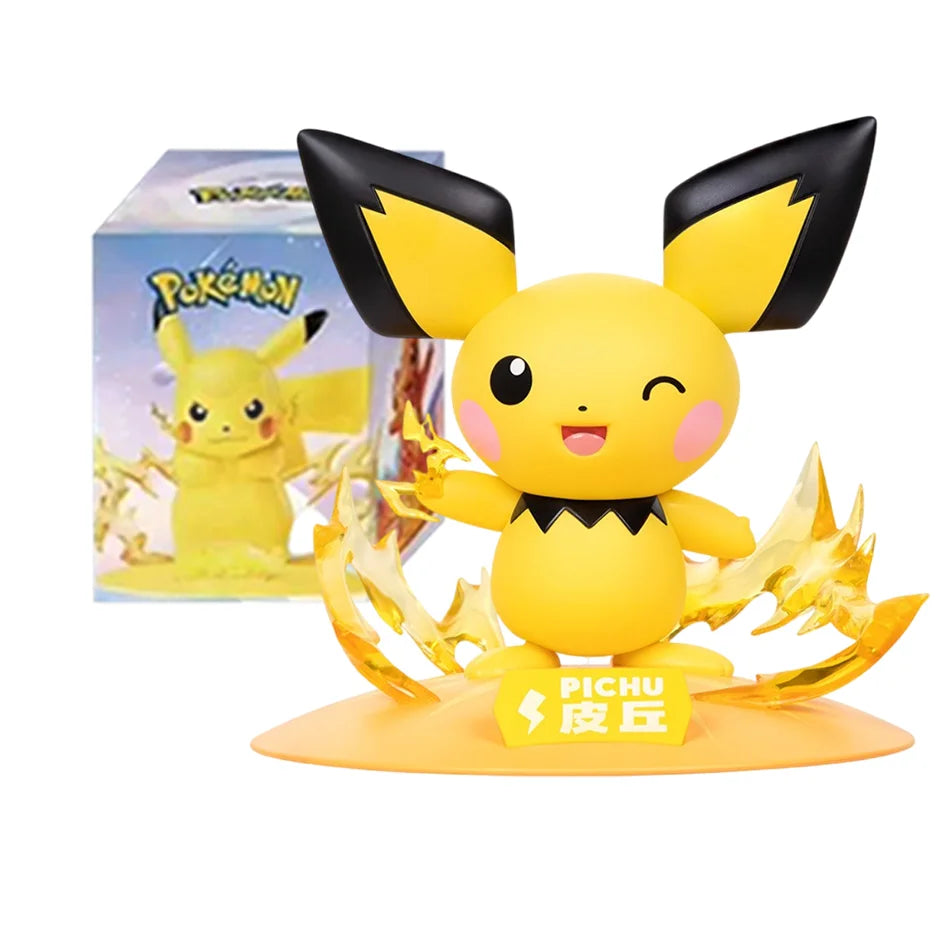 12 poupées d'action Pok é mon Pikachu, boîte aveugle, modèles Anime, décorations de bureau, jouets Pok é mon, cadeaux d'anniversaire pour enfants