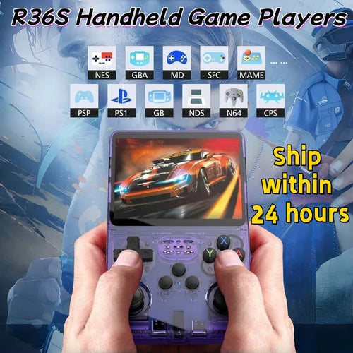 Console de Jeu Portable R36S avec Plus de 20000 Jeux, Émulateurs Rétro 64/128 Go, Écran IPS 3,5 Pouces – Vente en Gros