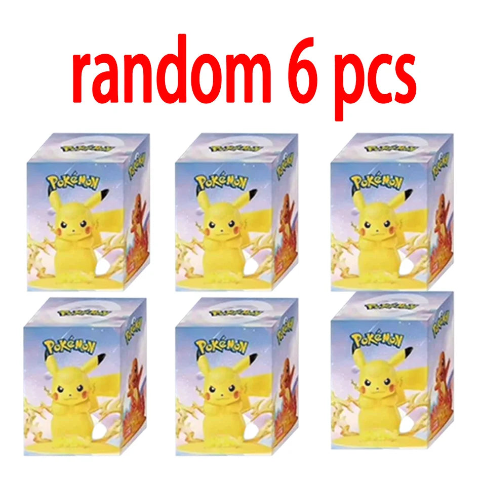 12 poupées d'action Pok é mon Pikachu, boîte aveugle, modèles Anime, décorations de bureau, jouets Pok é mon, cadeaux d'anniversaire pour enfants